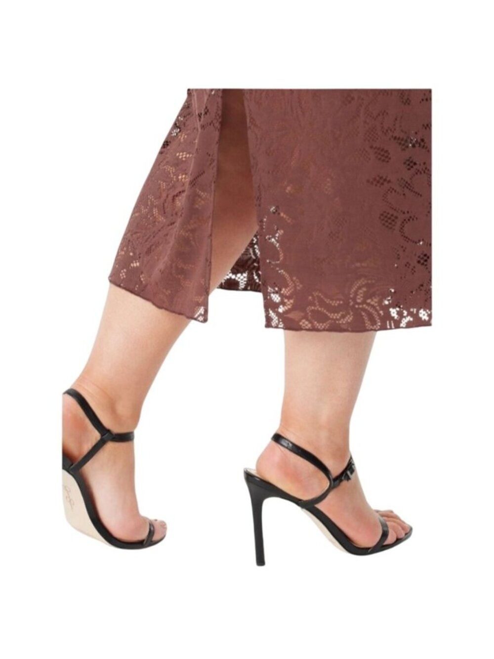 Jessica Simpson Brown Lace Maxi Dress Plus Size 3X - Picture 3 of 10